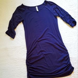 Zenana Premium 1/2 Sleeve Rouched Scoopneck Tunic